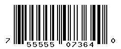 UPC barcode number 755555073640