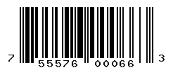UPC barcode number 755576000663