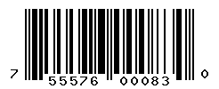 upc 755576000830 barcode image