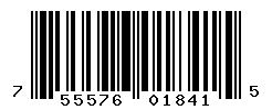 UPC barcode number 755576018415