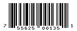 UPC barcode 755625001351