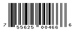 UPC barcode 755625004666