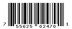 UPC barcode 755625024701