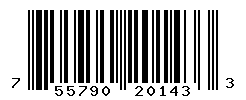 UPC barcode number 755790201433