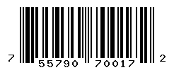 upc 755790700172 barcode image