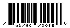 upc 755790700196 barcode image