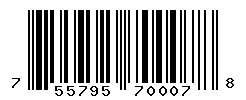 UPC barcode number 755795700078 lookup