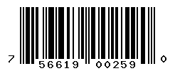 upc 756619002590 barcode image