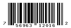 UPC barcode number 756963120162