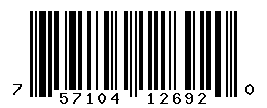 UPC barcode number 757104126920
