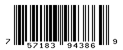 UPC barcode number 757183943869