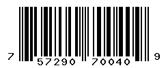 UPC barcode number 757290700409