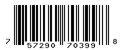 UPC barcode number 757290703998