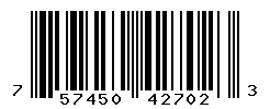 UPC barcode number 757450427023