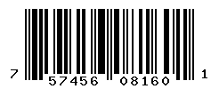 UPC barcode number 757456081601