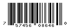 UPC barcode number 757456086460