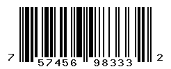 UPC barcode number 757456983332