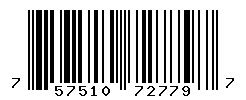 UPC barcode number 757510727797