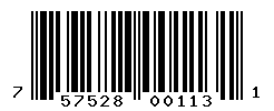 UPC barcode number 757528001131
