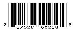 UPC barcode number 757528002565