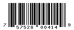 UPC barcode number 757528004149