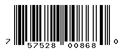 UPC barcode number 757528008680