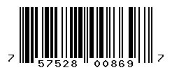 UPC barcode number 757528008697