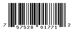 UPC barcode number 757528017712