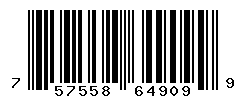 UPC barcode number 757558649099