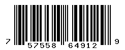 UPC barcode number 757558649129