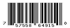 UPC barcode number 757558649150