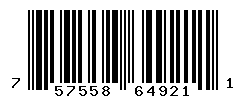 UPC barcode number 757558649211