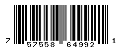 UPC barcode number 757558649921