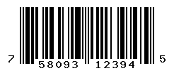 UPC barcode number 758093123945