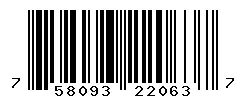 UPC barcode 758093220637