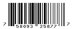UPC barcode 758093258777