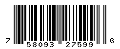 UPC barcode number 758093275996