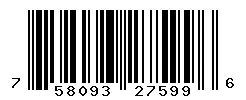 UPC barcode 758093275996