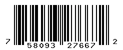 UPC barcode 758093276672