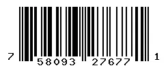 UPC barcode 758093276771