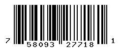 UPC barcode number 758093277181