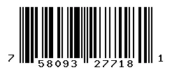 UPC barcode 758093277181