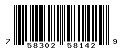 UPC barcode number 758302581429