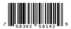 UPC 758302581429 barcode image