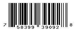 UPC barcode number 758399390928