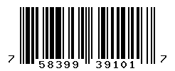 UPC barcode number 758399391017