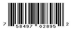 UPC barcode number 758497028952