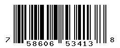 UPC barcode number 758606534138