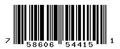 UPC barcode 758606544151
