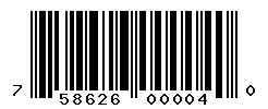 UPC barcode 758626000040